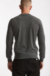 Maglia girocollo in cashmere e seta grigio uomo Mauro ottaviani - 3