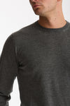 Maglia girocollo in cashmere e seta grigio uomo Mauro ottaviani - 5