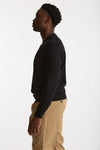 Maglia girocollo in cashmere e seta nero uomo Mauro ottaviani - 3