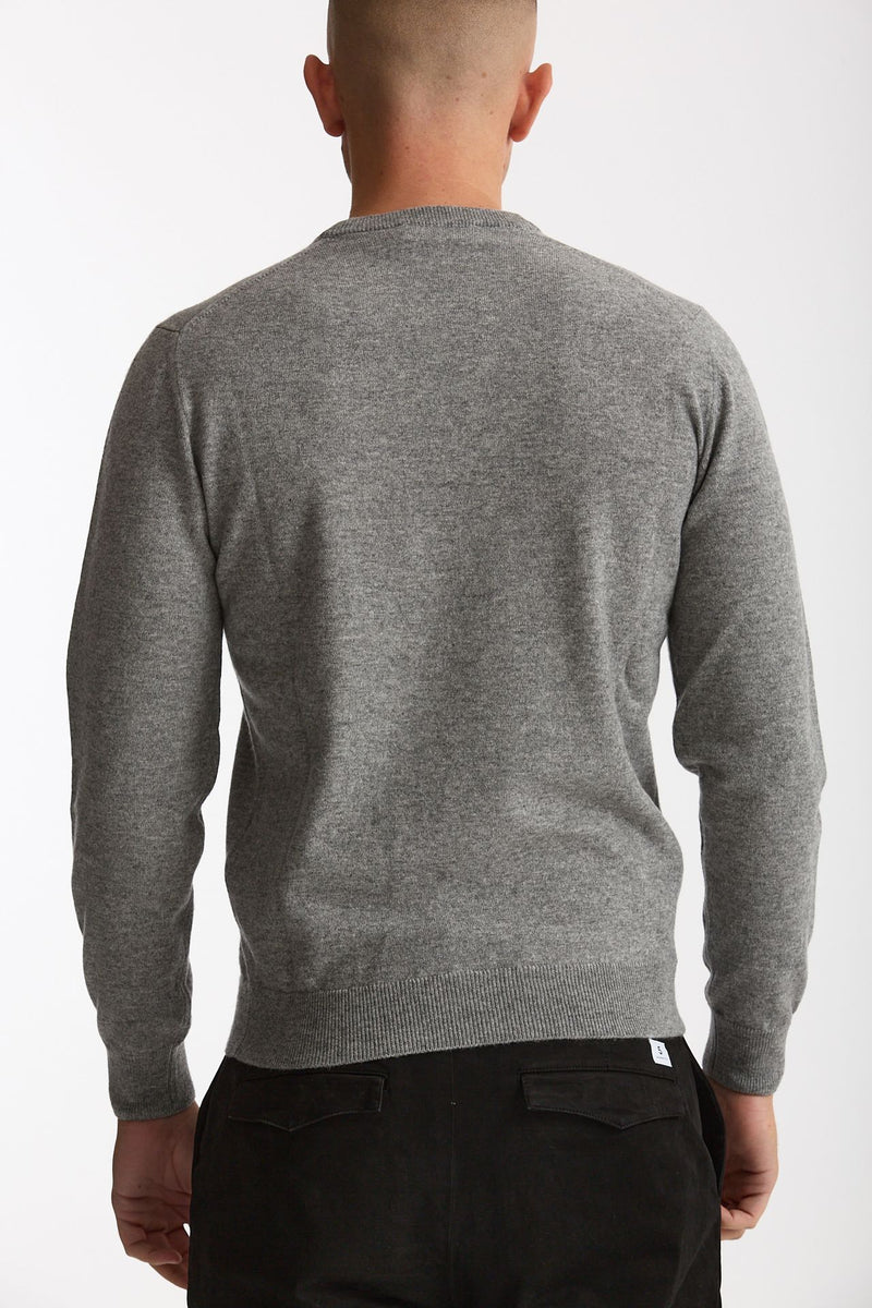 Maglia in lana e cashmere grigio uomo Mauro ottaviani - 4