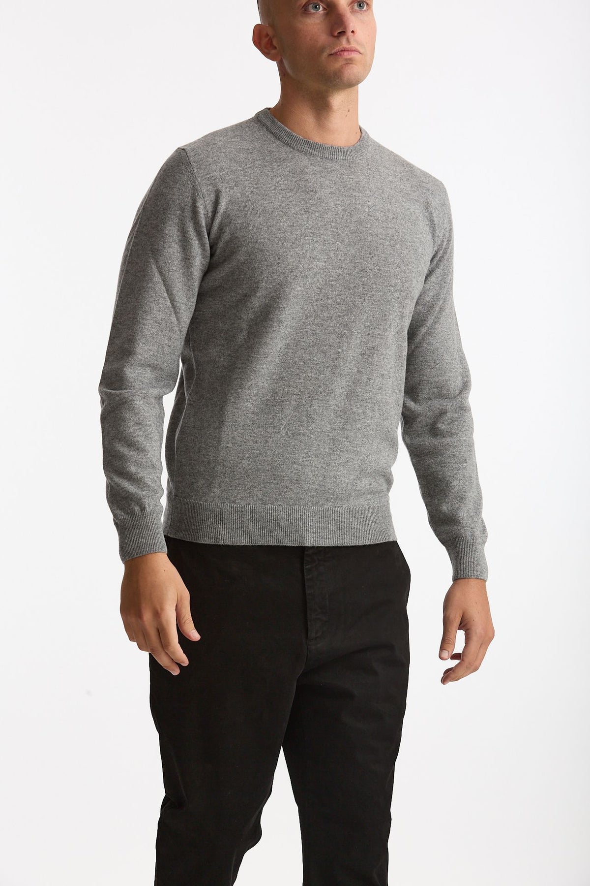 Maglia in lana e cashmere grigio uomo Mauro ottaviani - 2