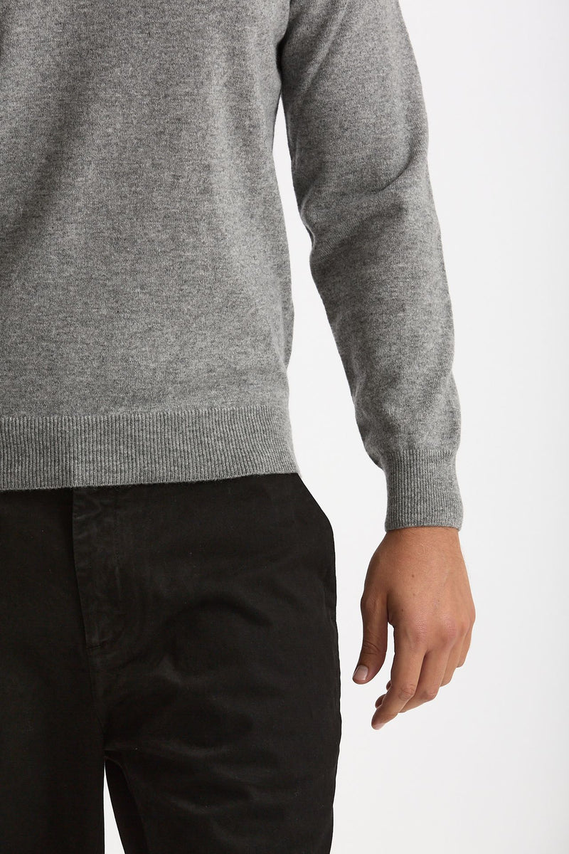 Maglia in lana e cashmere grigio uomo Mauro ottaviani - 6