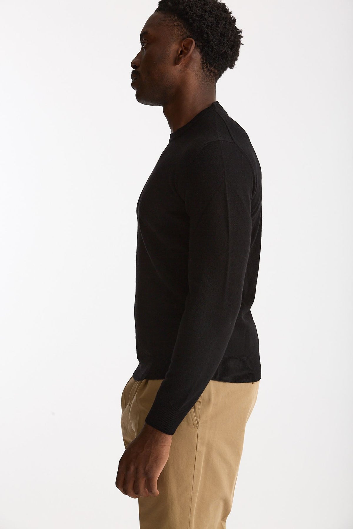 Maglia in lana e cashmere nero uomo Mauro ottaviani - 2