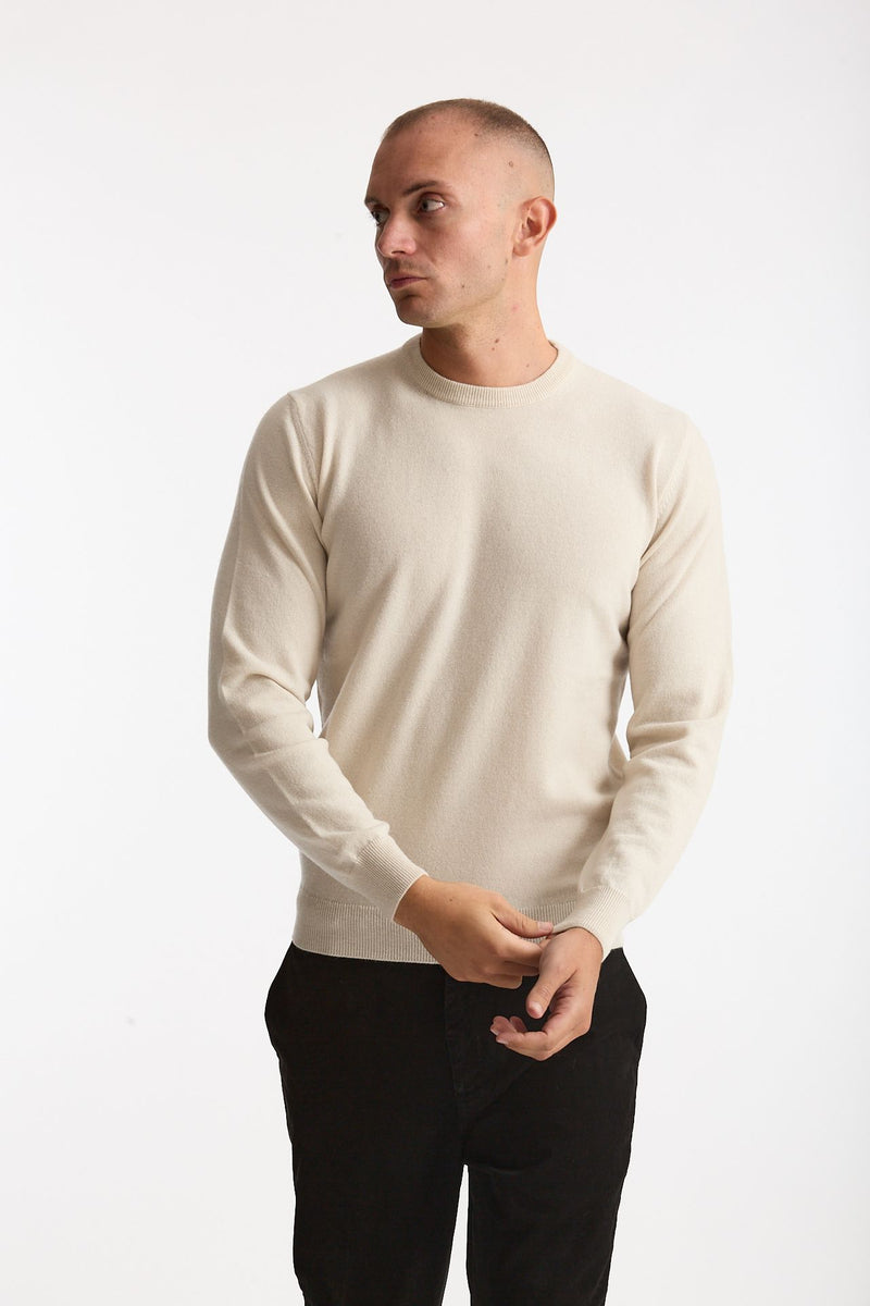 Maglia in lana e cashmere panna uomo Mauro ottaviani - 2