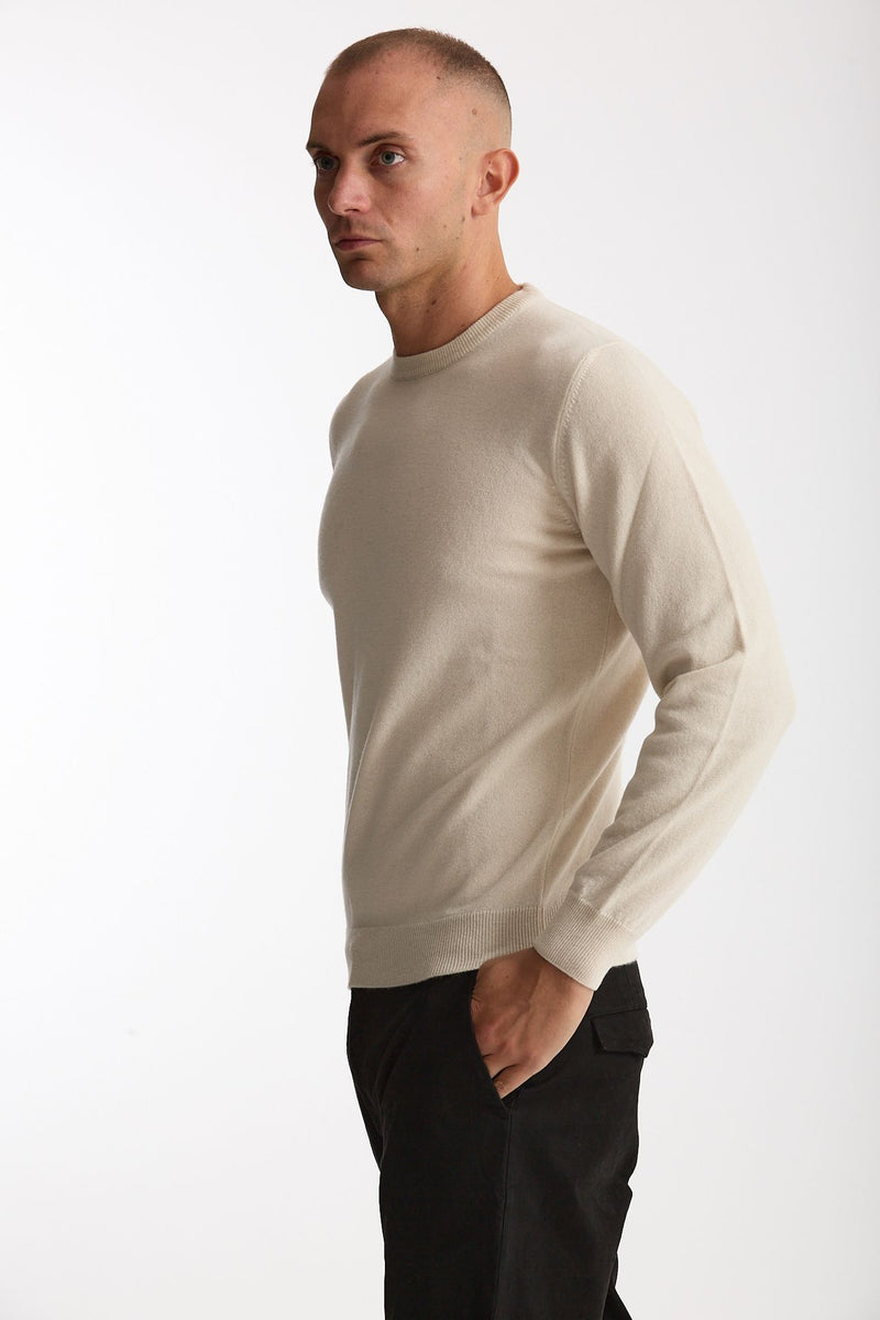 Maglia in lana e cashmere panna uomo Mauro ottaviani - 1