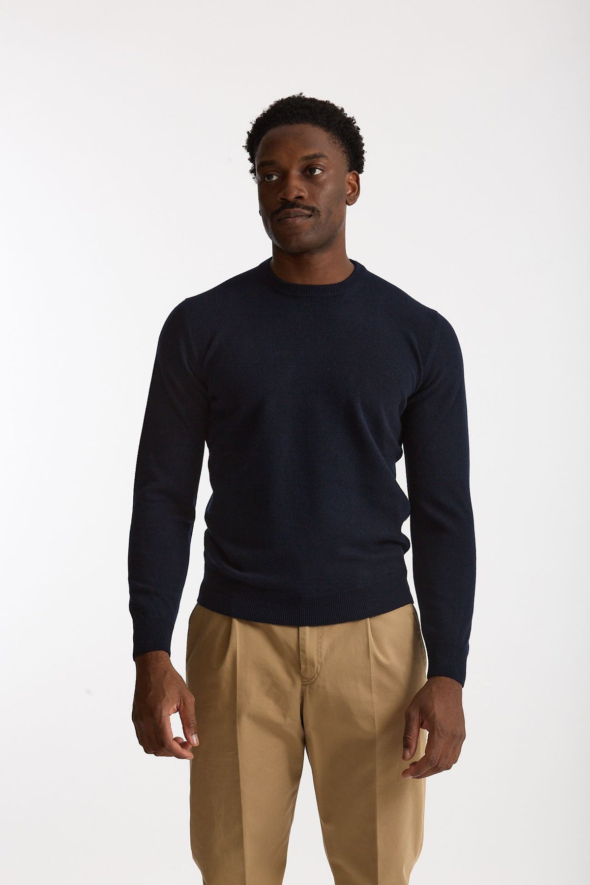 Maglia in lana e cashmere blu uomo Mauro ottaviani - 2