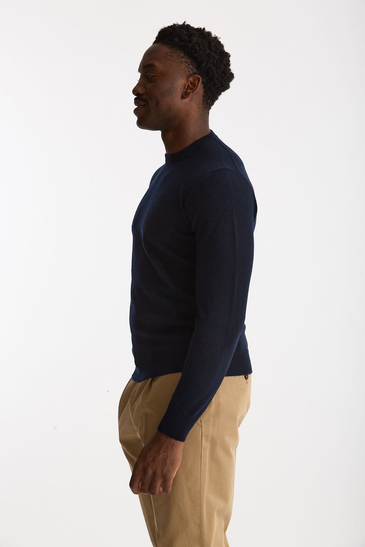 Maglia in lana e cashmere blu uomo Mauro ottaviani - 1