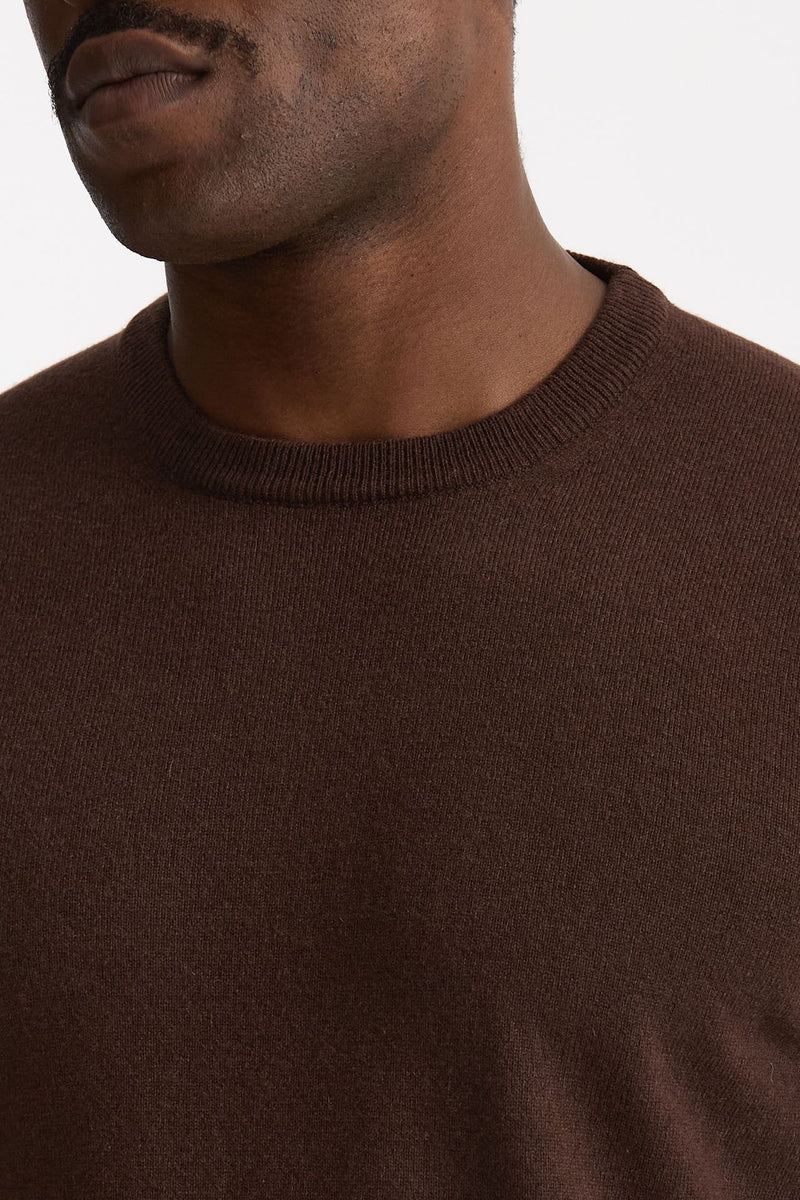 Maglia in lana e cashmere marrone uomo Mauro ottaviani - 5
