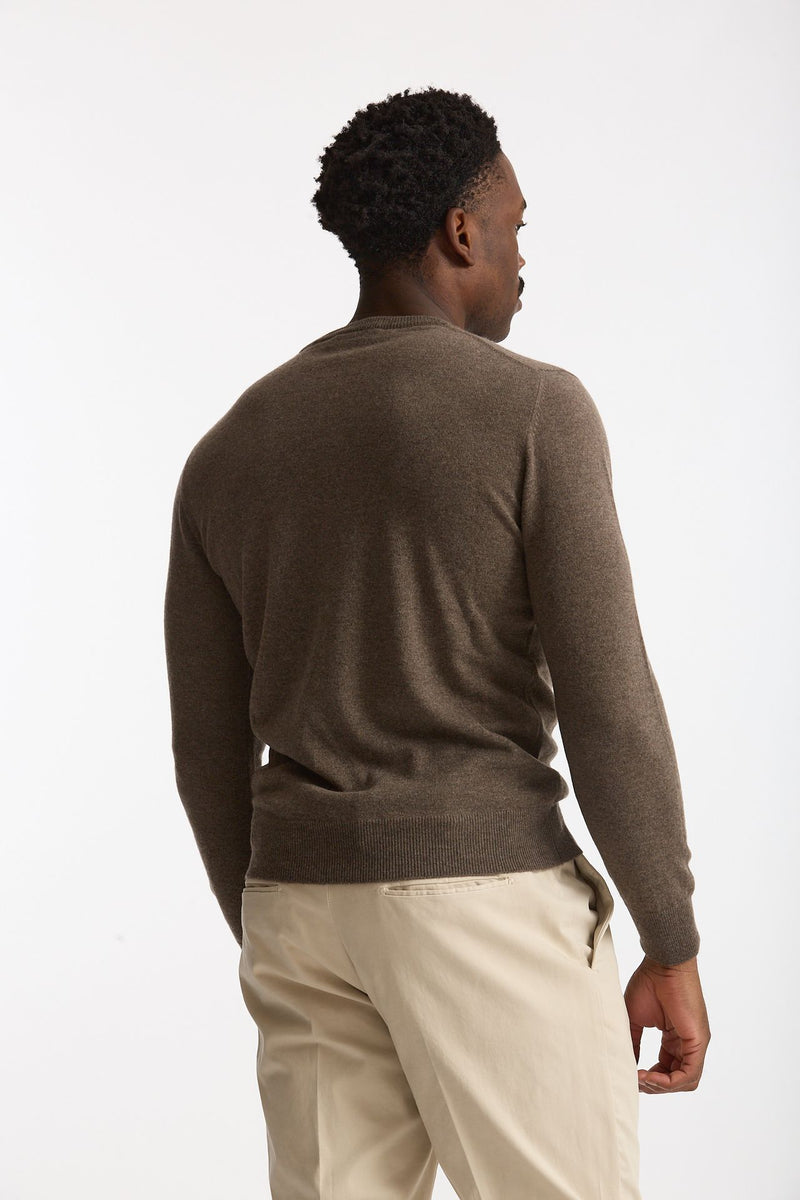Maglia in cashmere nocciola uomo Mauro ottaviani - 3