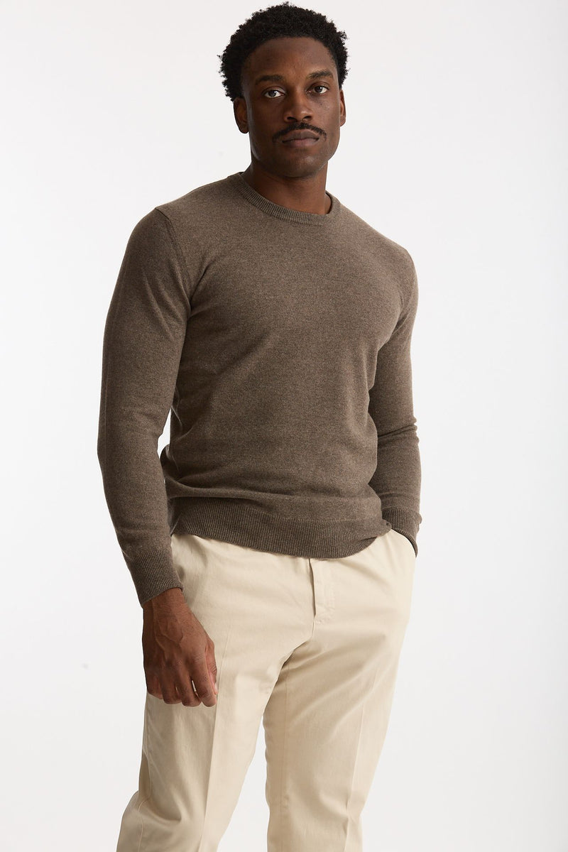 Maglia in cashmere nocciola uomo Mauro ottaviani - 4