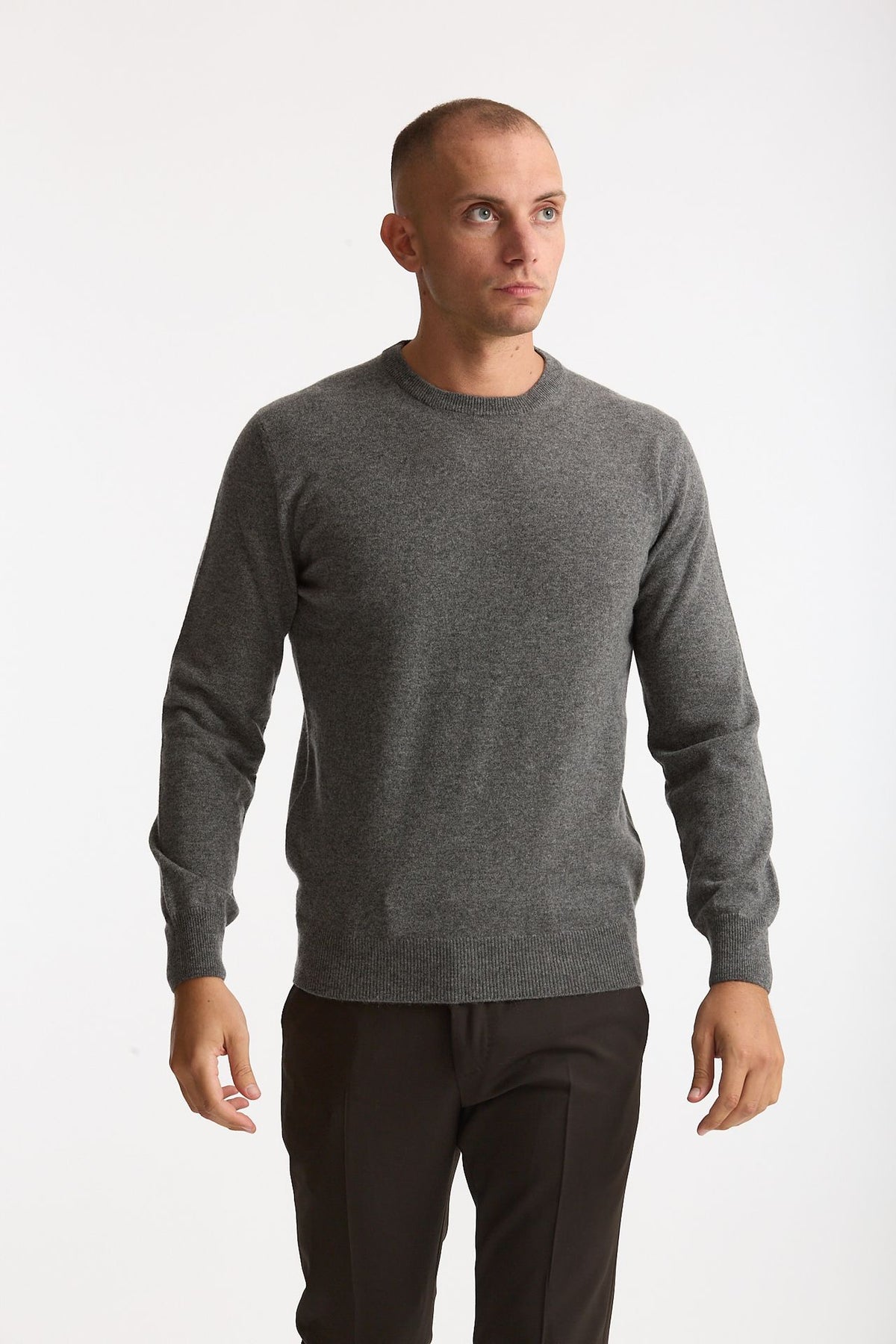 Maglia in cashmere grigio uomo Mauro ottaviani - 1