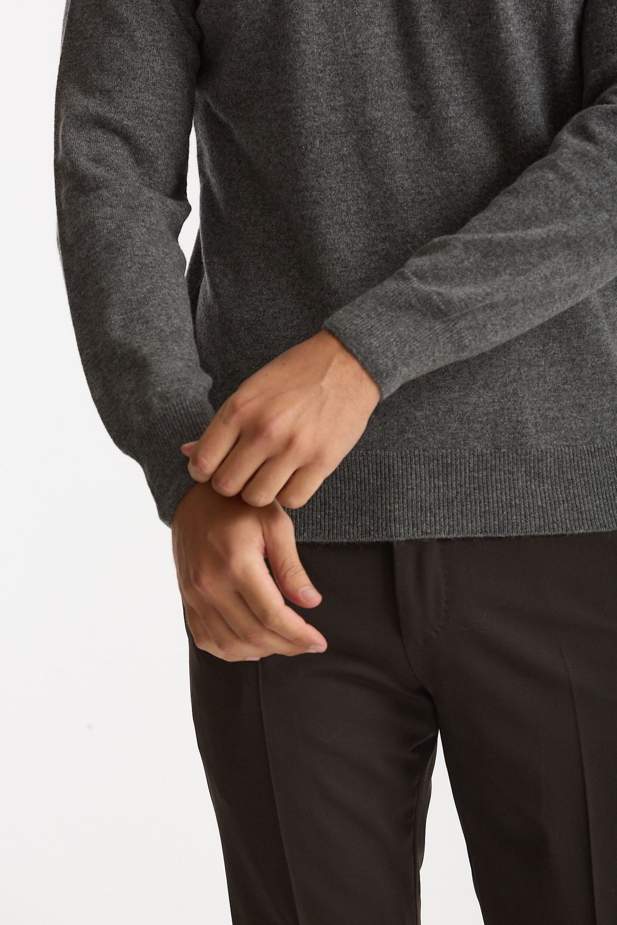 Maglia in cashmere grigio uomo Mauro ottaviani - 6