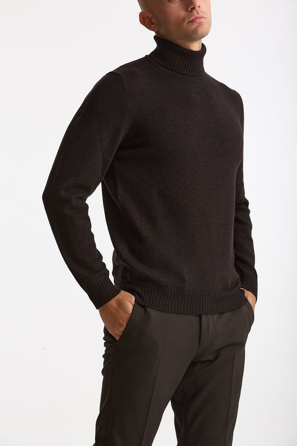 Dolcevita in lana nero uomo Mauro ottaviani