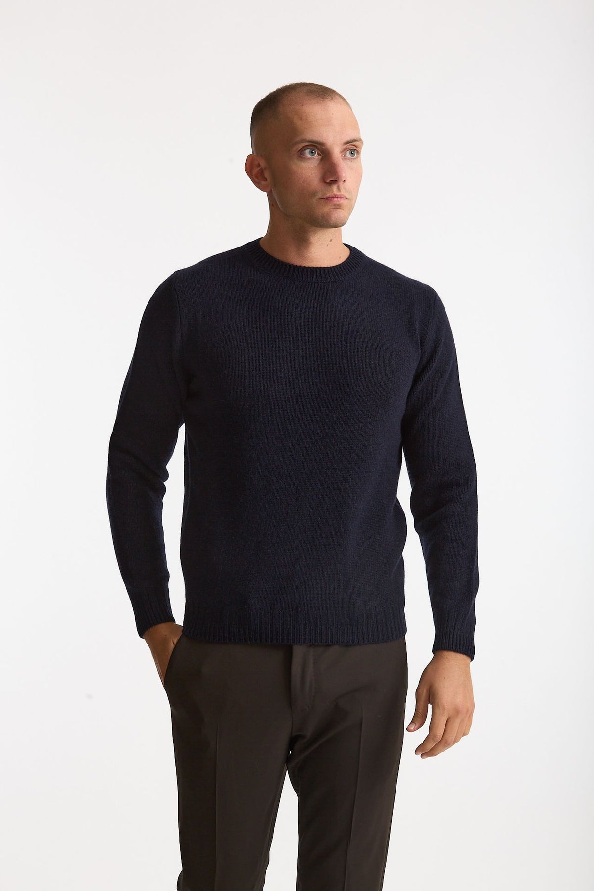 Maglia in cashmere blu uomo Mauro ottaviani - 1