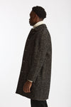 Cappotto MARCELLO monopetto Spinato nero e beige uomo Paltò - 4