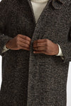Cappotto MARCELLO monopetto Spinato nero e beige uomo Paltò - 2