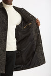 Cappotto MARCELLO monopetto Spinato nero e beige uomo Paltò - 7
