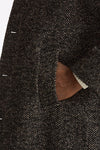 Cappotto MARCELLO monopetto Spinato nero e beige uomo Paltò - 8