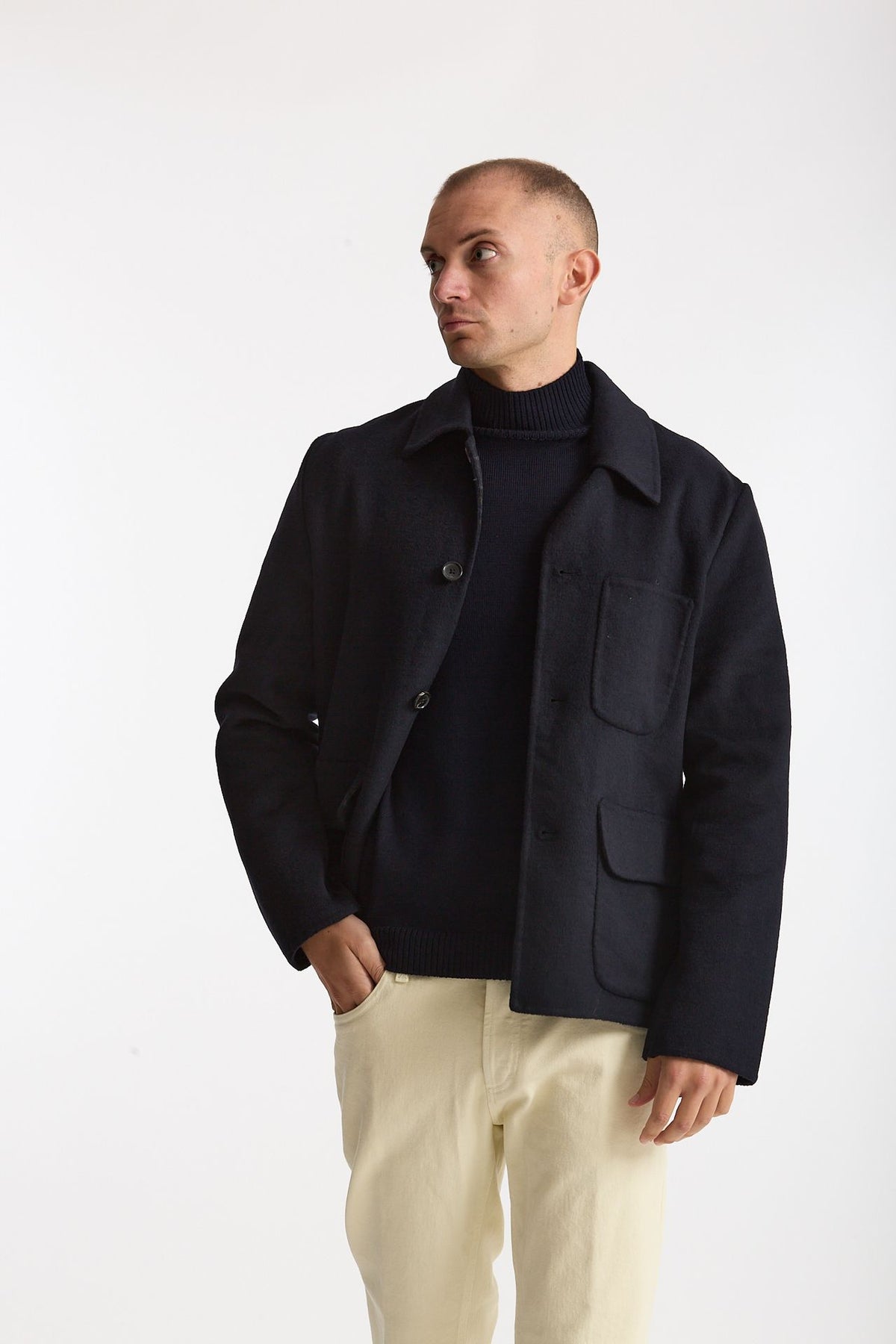 Overshirt in misto lana blu uomo Paul smith - 3