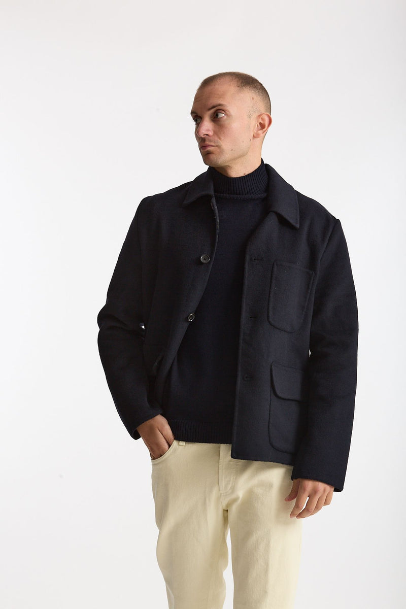 Overshirt in misto lana blu uomo Paul smith - 3