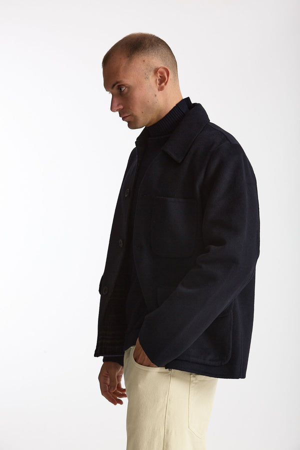 Overshirt in misto lana blu uomo Paul smith
