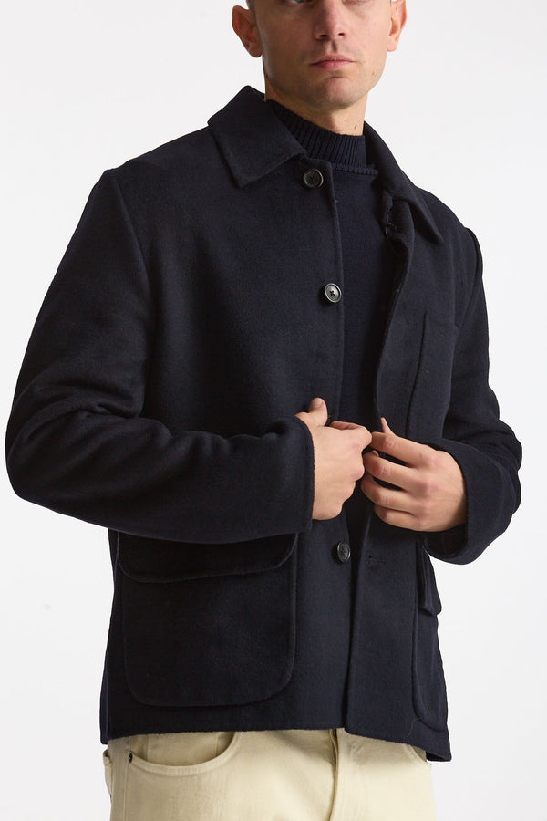 Overshirt in misto lana blu uomo Paul smith