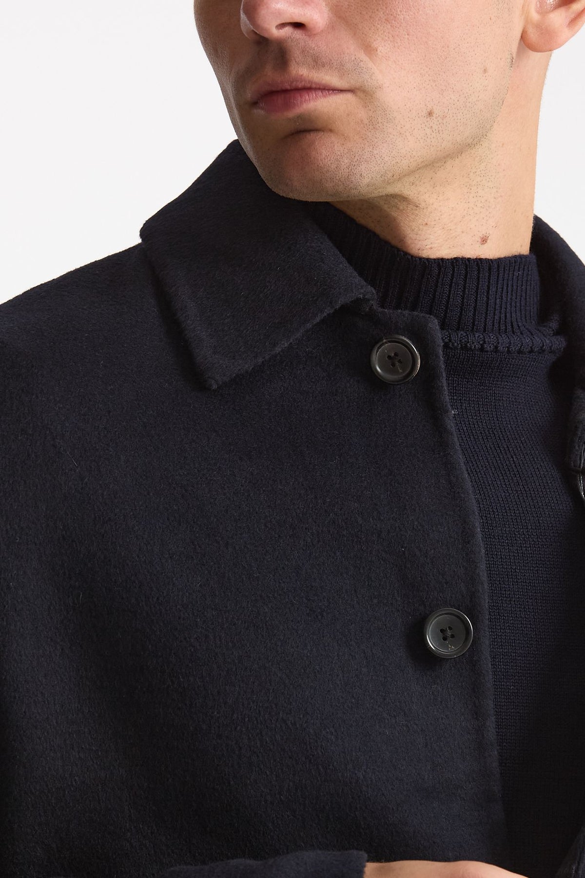Overshirt in misto lana blu uomo Paul smith - 5
