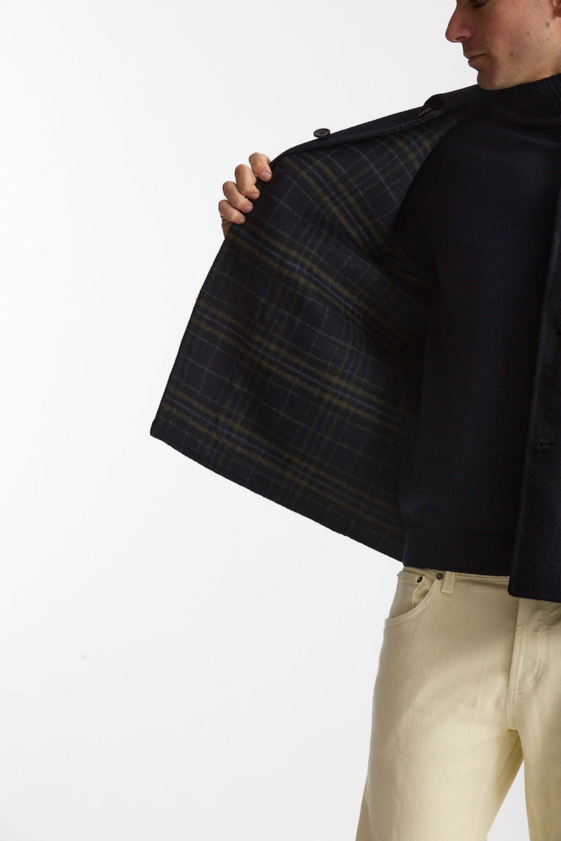 Overshirt in misto lana blu uomo Paul smith - 8
