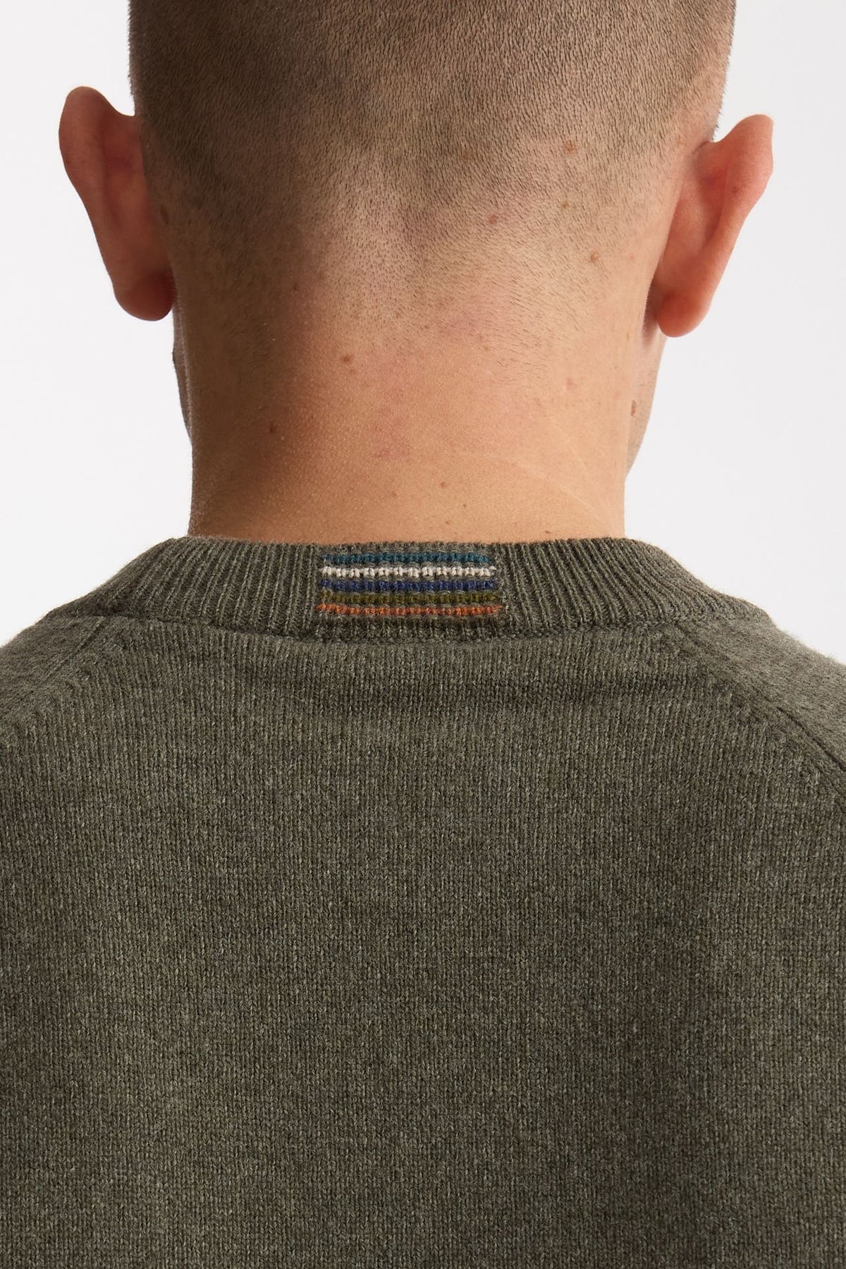 Maglia girocollo in lana oliva uomo Paul smith - 4