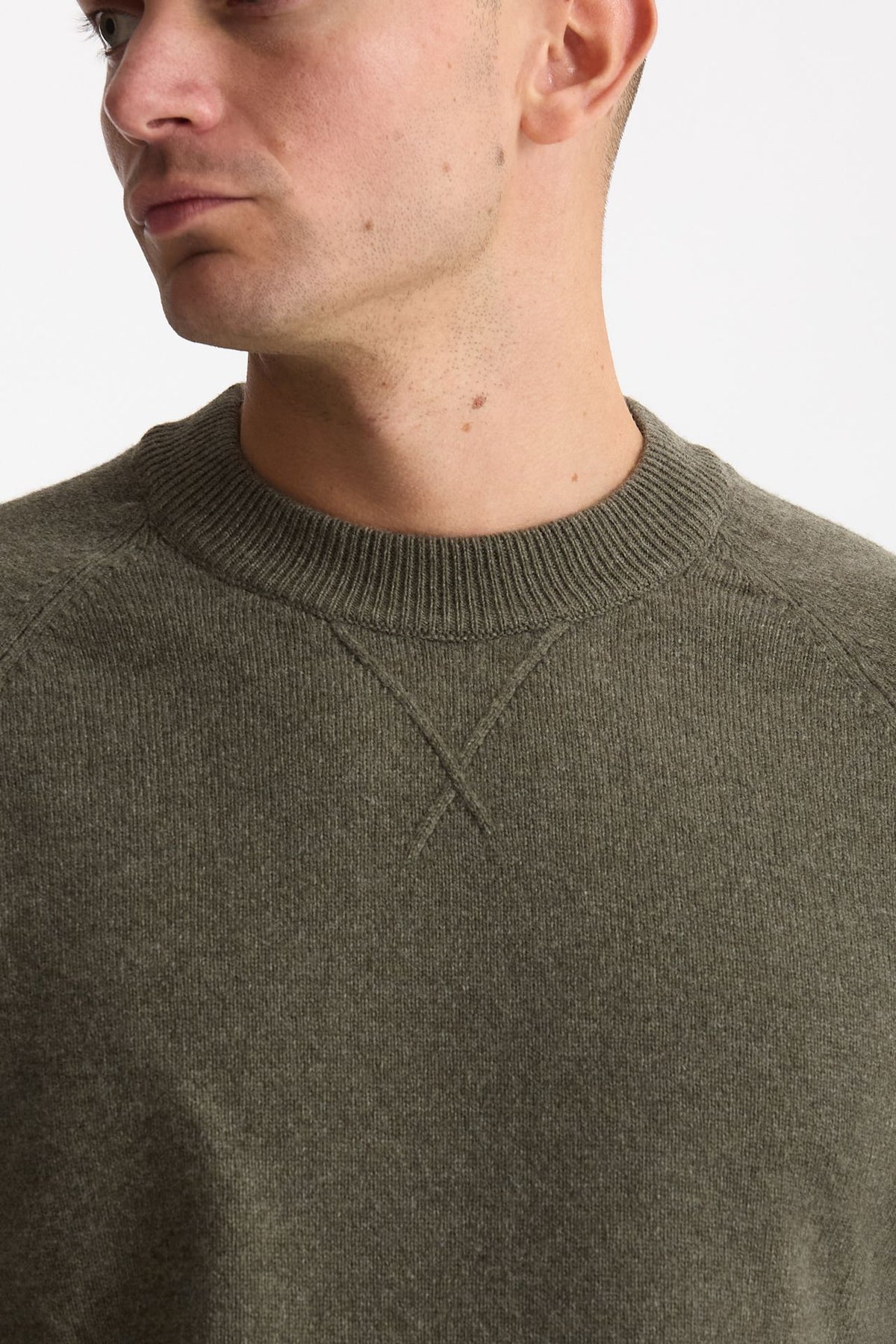 Maglia girocollo in lana oliva uomo Paul smith - 6