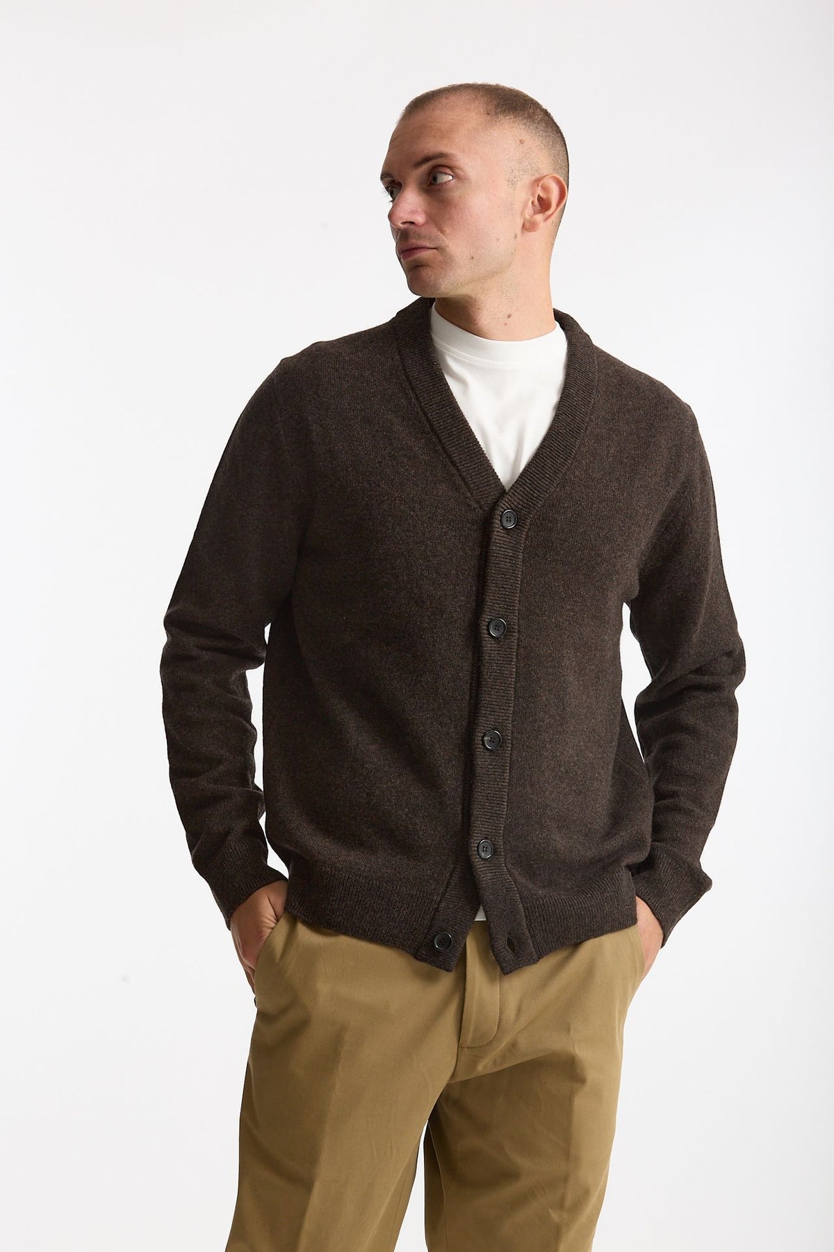 Cardigan in lana marrone uomo Paul smith - 5