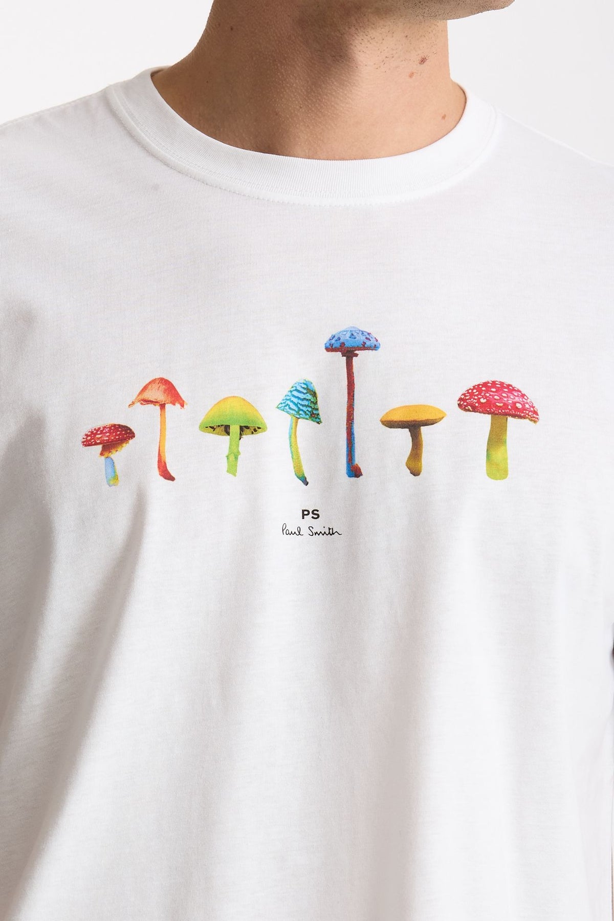T-shirt stampa in cotone bianco uomo Paul smith - 5