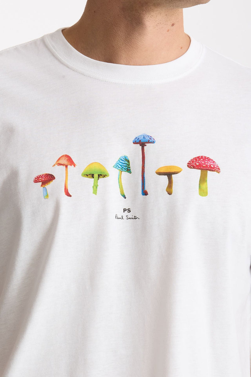 T-shirt stampa in cotone bianco uomo Paul smith - 5