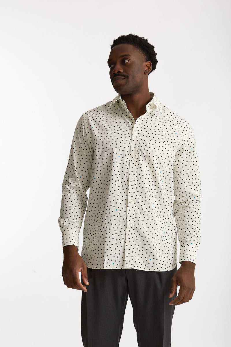 Camicia in cotone bianco pois neri uomo Paul smith - 1