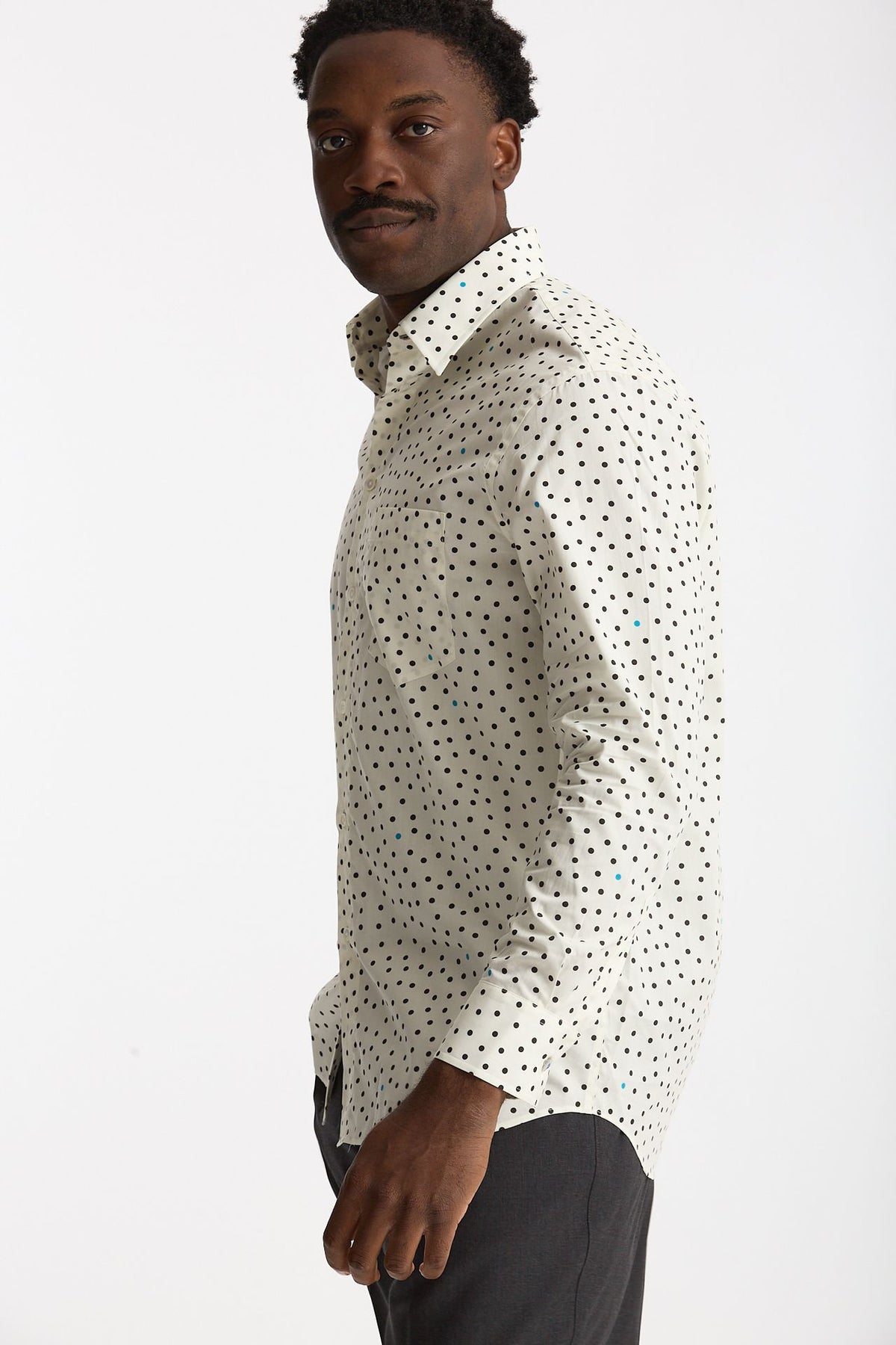 Camicia in cotone bianco pois neri uomo Paul smith - 5