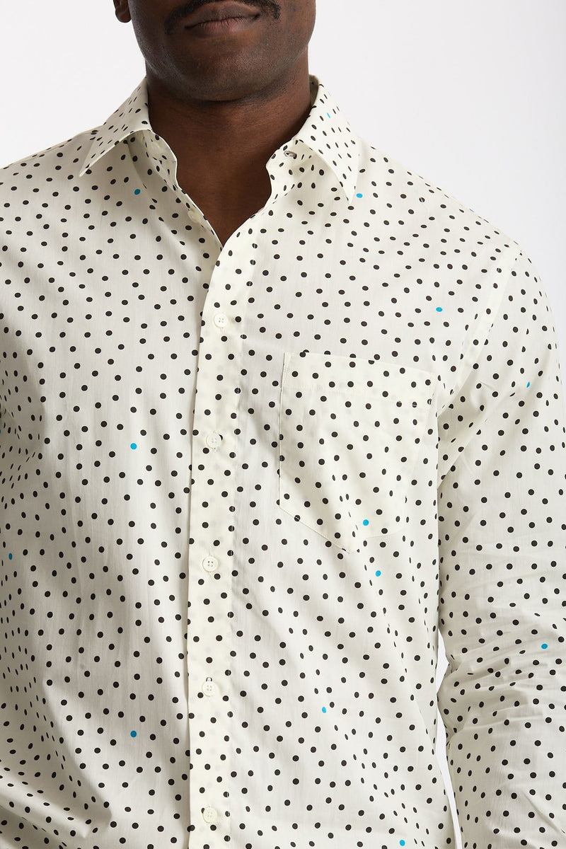 Camicia in cotone bianco pois neri uomo Paul smith - 3