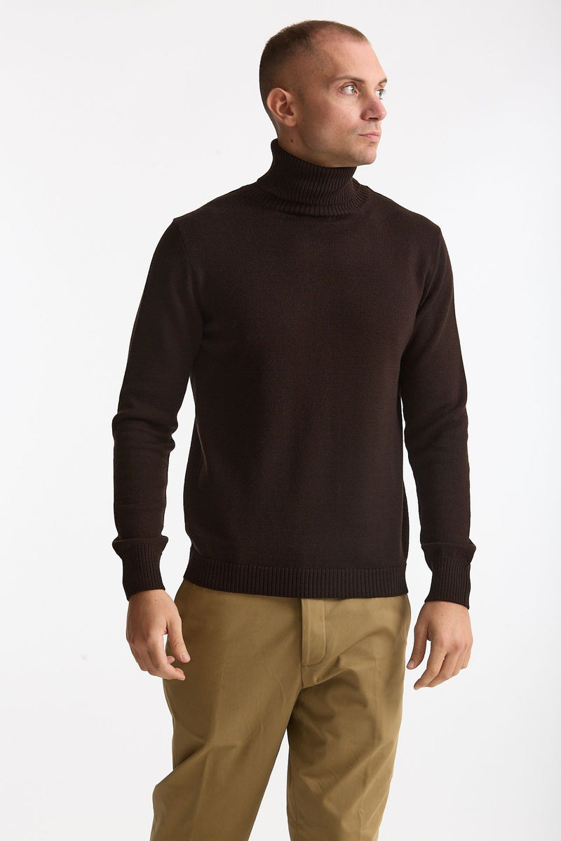 Dolcevita in lana marrone uomo ( p - s ) - 4