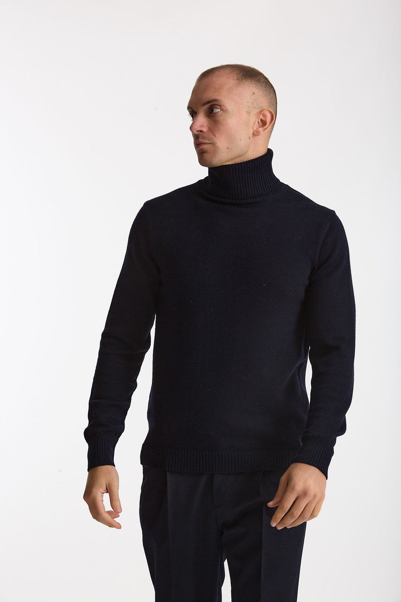 Dolcevita in lana blu uomo ( p - s ) - 1