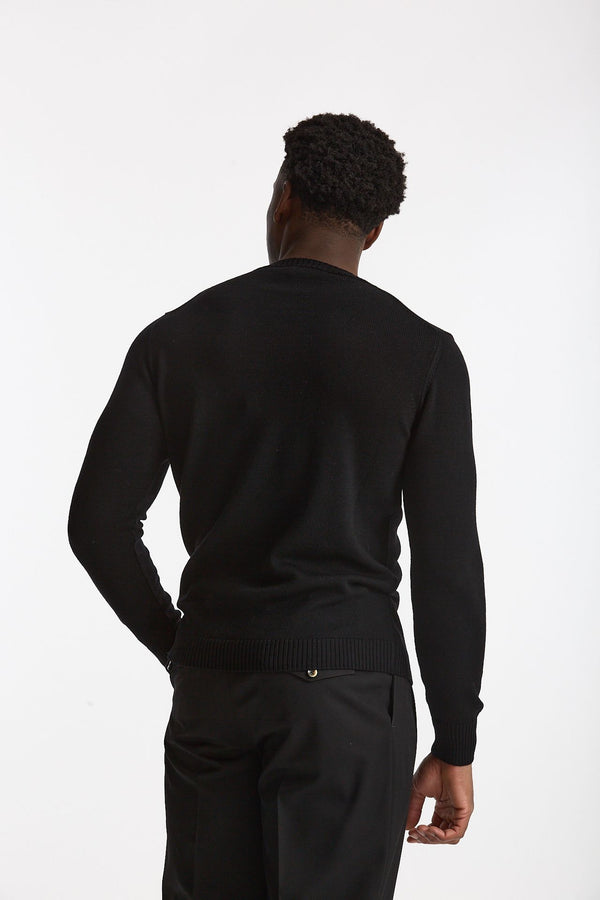 Maglia in lana nero uomo ( p - s )