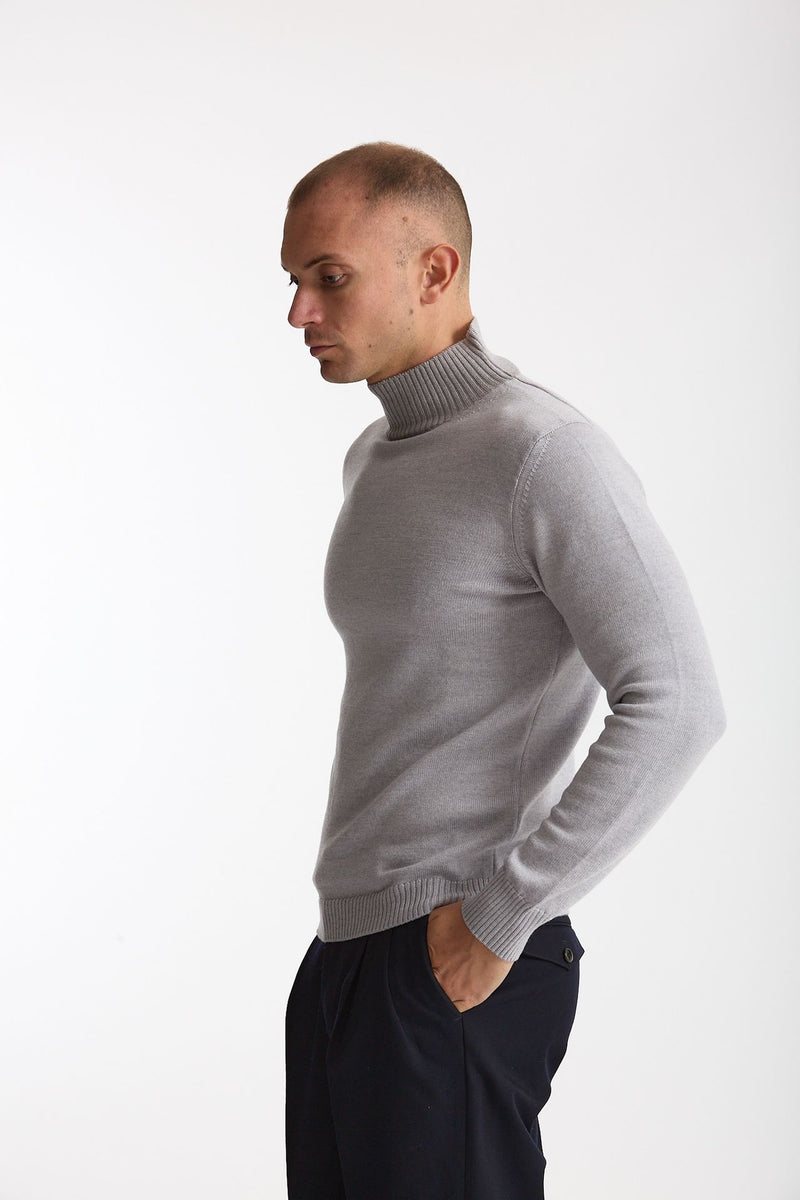Lupetto in lana grigio chiaro uomo ( p - s ) - 1
