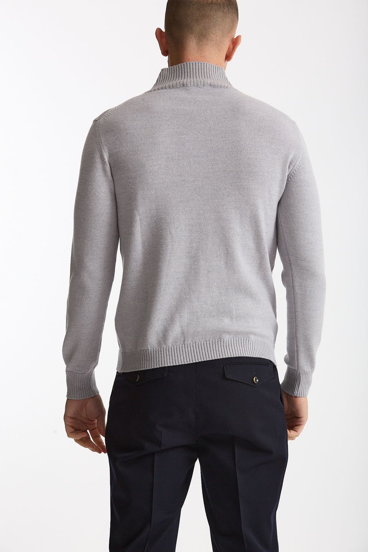 Lupetto in lana grigio chiaro uomo ( p - s ) - 3