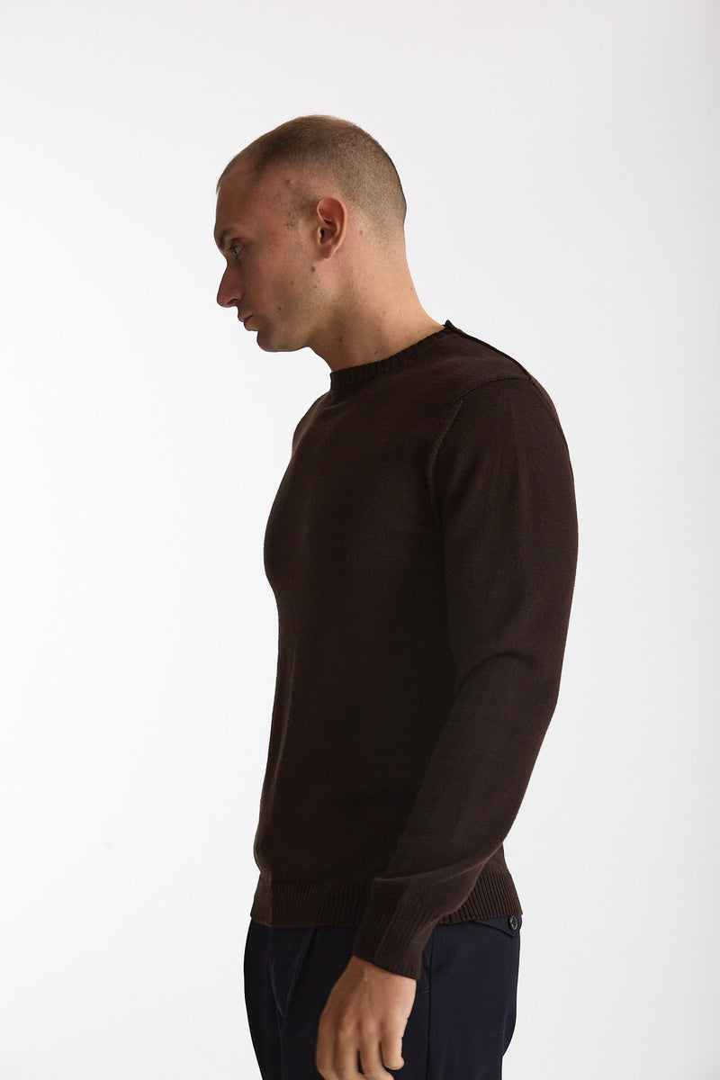 Maglia in lana marrone uomo ( p - s ) - 2