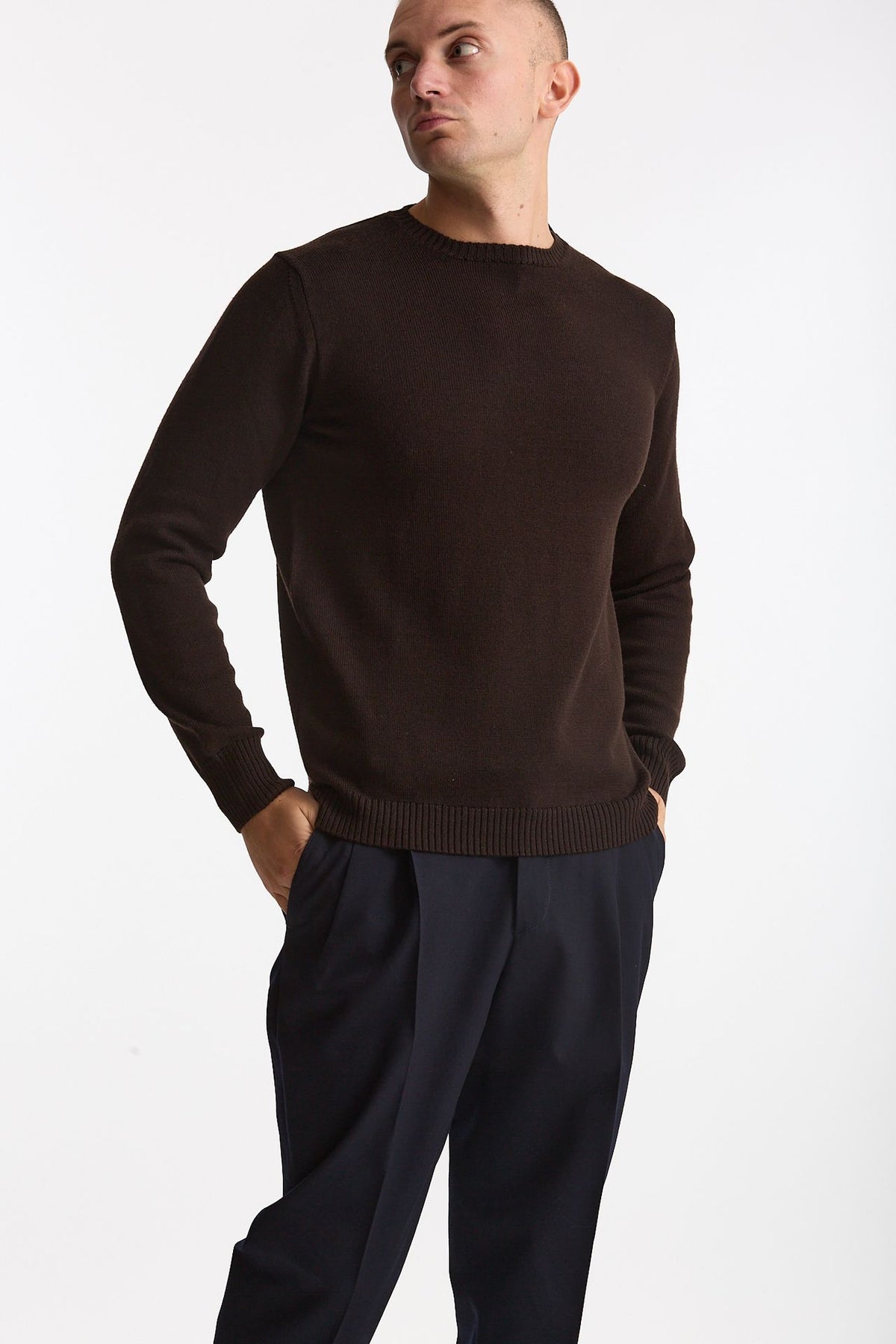 Maglia in lana marrone uomo ( p - s ) - 4