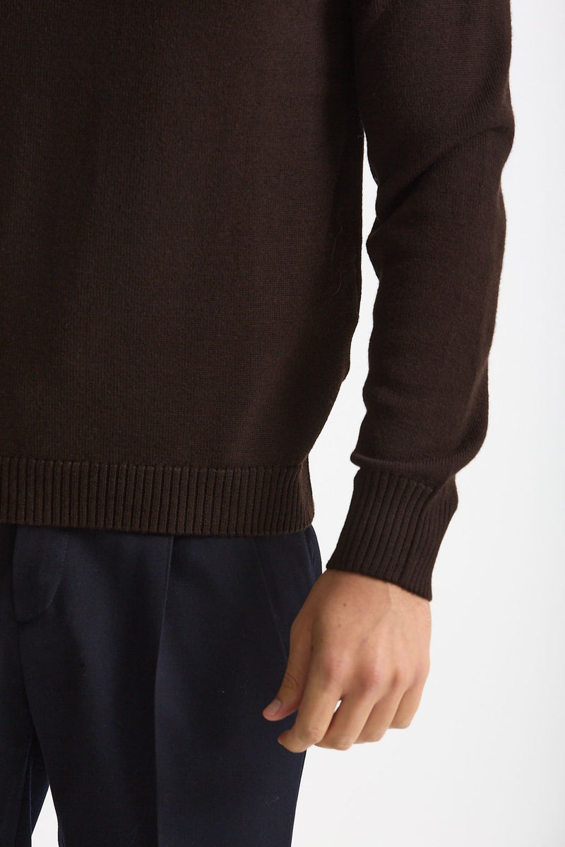 Maglia in lana marrone uomo ( p - s ) - 6