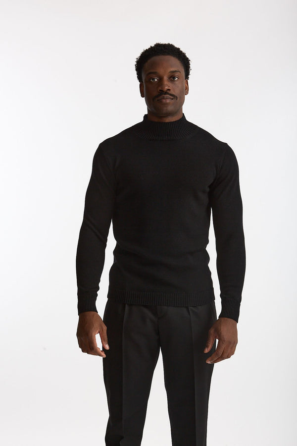 Lupetto in lana nero uomo ( p - s )