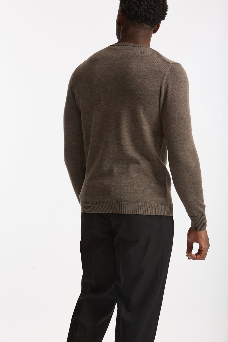 Maglia in lana tortora uomo ( p - s ) - 3