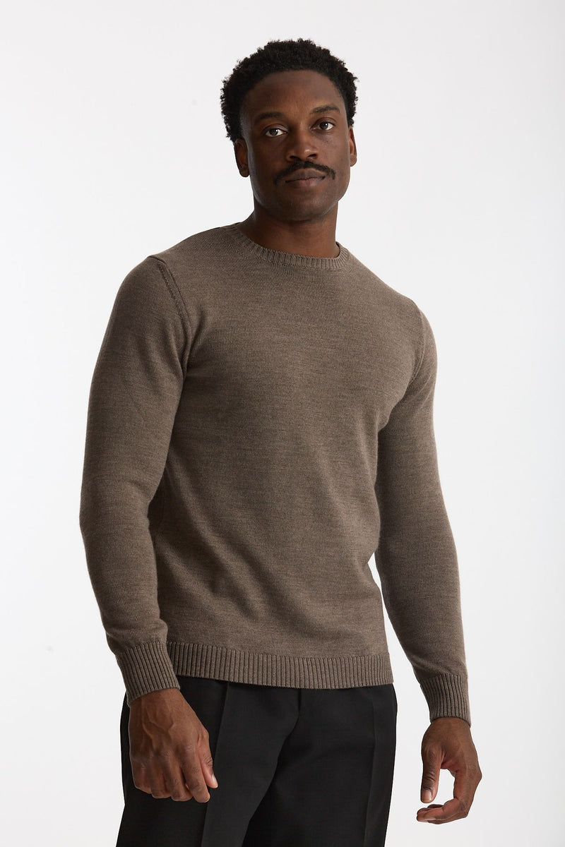 Maglia in lana tortora uomo ( p - s ) - 4