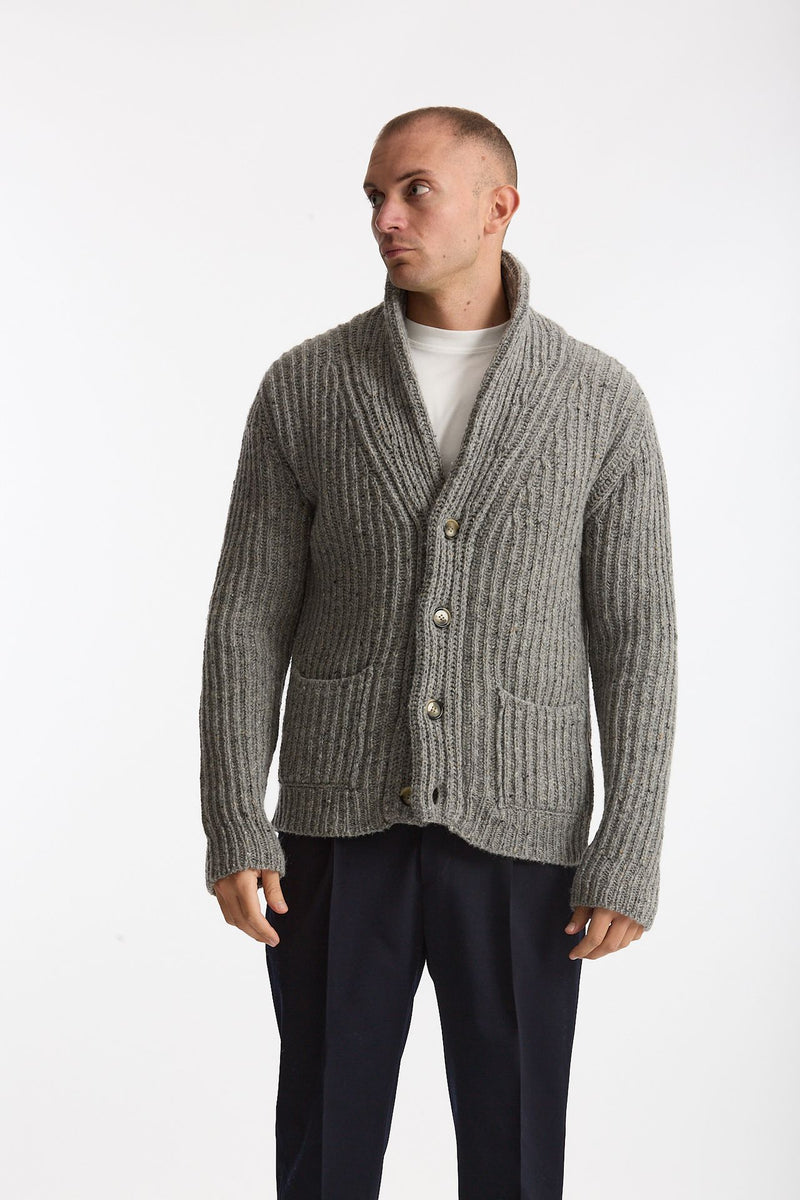 Cardigan in lana grigio uomo ( p - s ) - 3