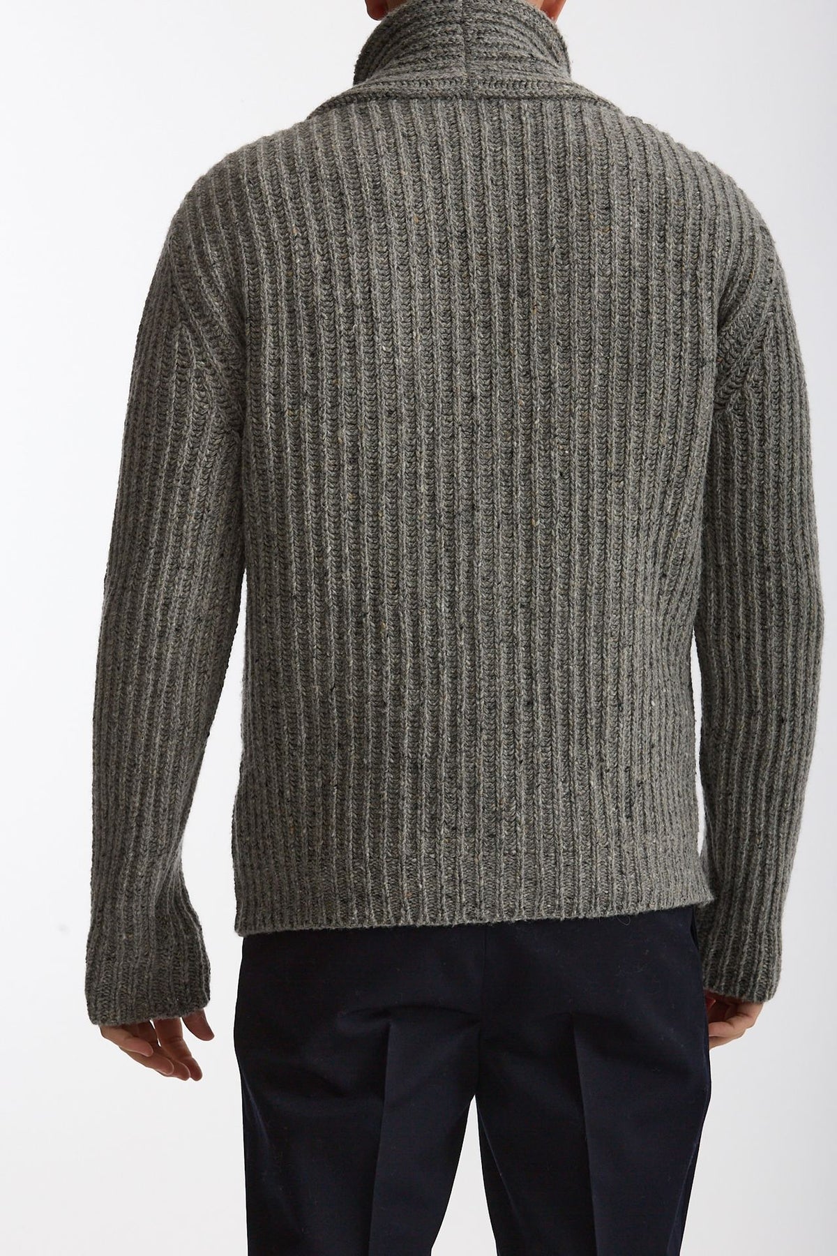 Cardigan in lana grigio uomo ( p - s ) - 4