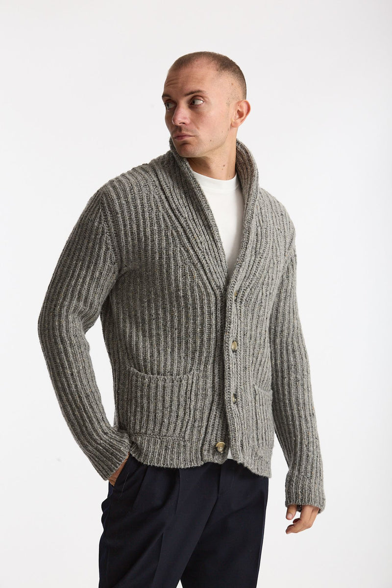 Cardigan in lana grigio uomo ( p - s ) - 2